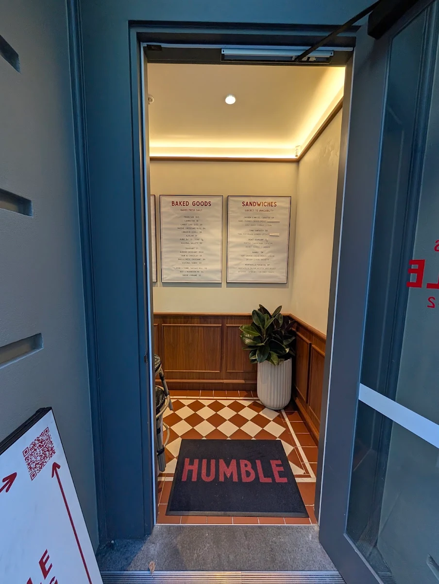 Menu, Humble Bakery - Kent Street