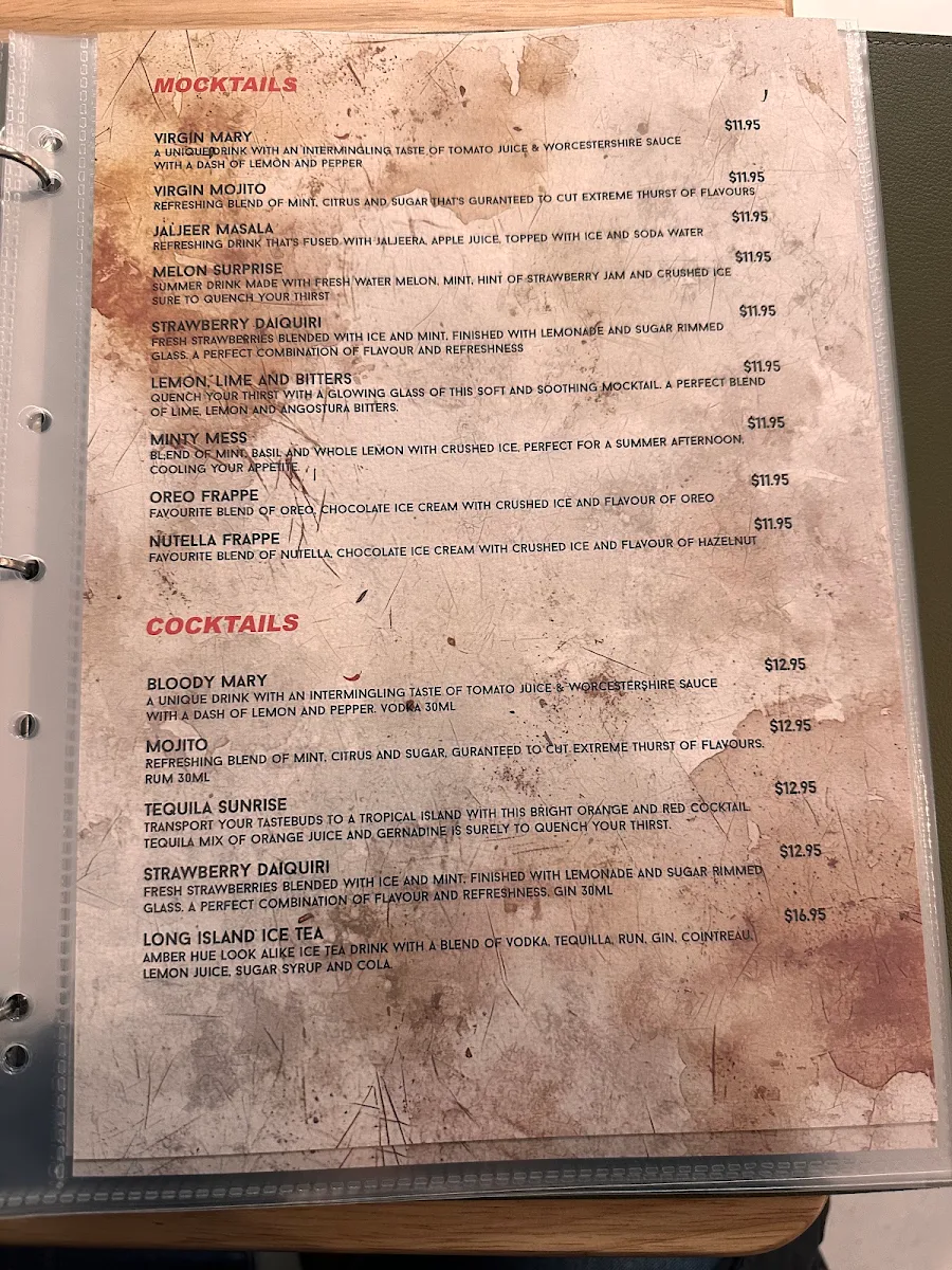 Menu, Kesari Indian Kitchen - Clayton