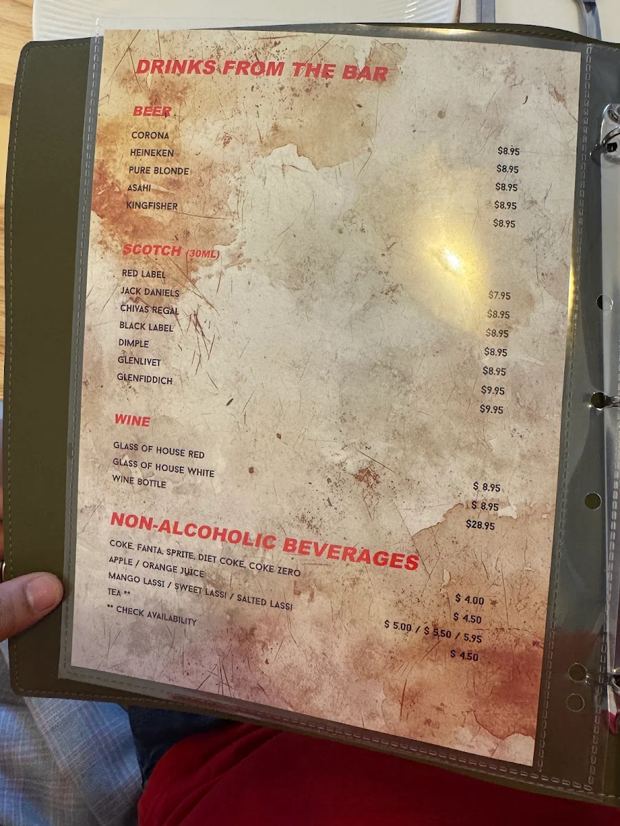 Menu, Kesari Indian Kitchen - Clayton