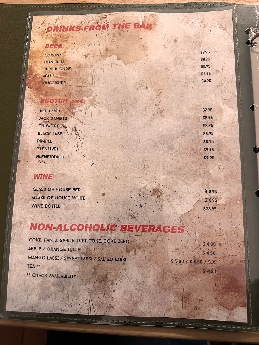 Menu, Kesari Indian Kitchen - Clayton
