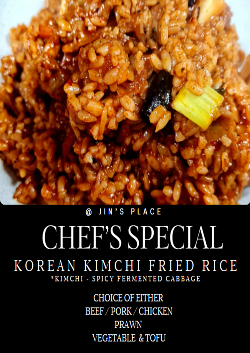 Menu, @ JIN'S PLACE