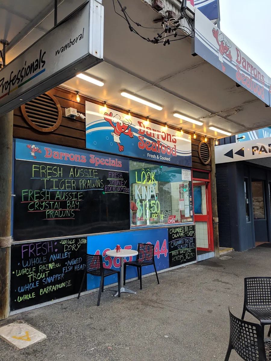 Menu, Darrons Seafood