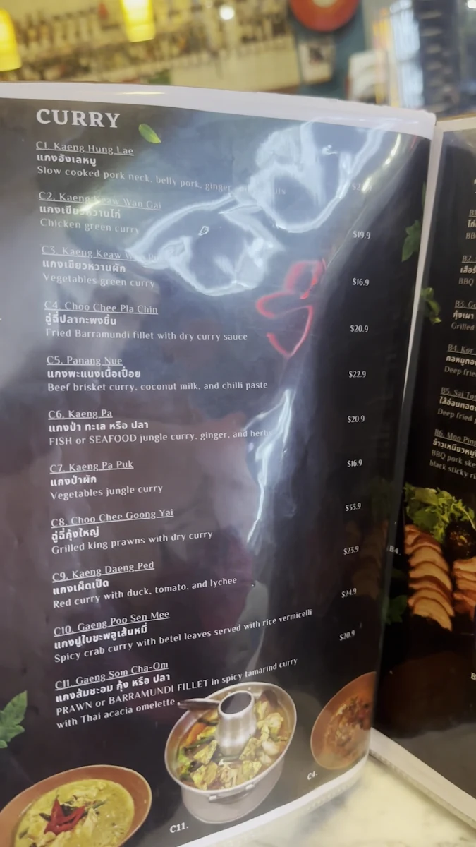 Menu, Thailand on Bourke | Thai Food Restaurant Melbourne CBD