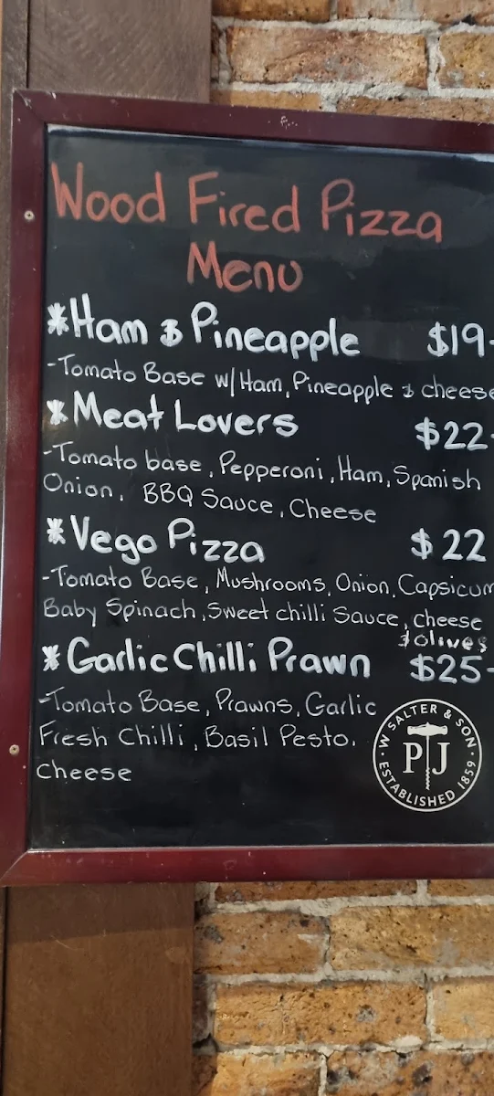 Menu, Moss Vale Hotel