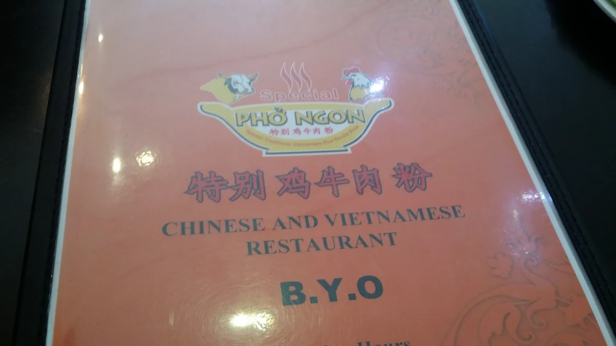 Menu, Special Pho Ngon