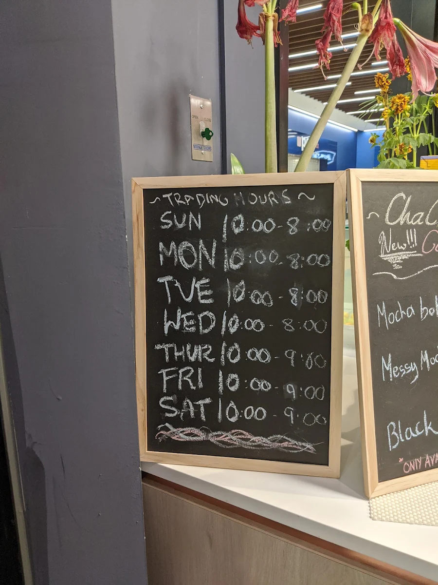 Menu, Cha Cha Teas - Keysborough