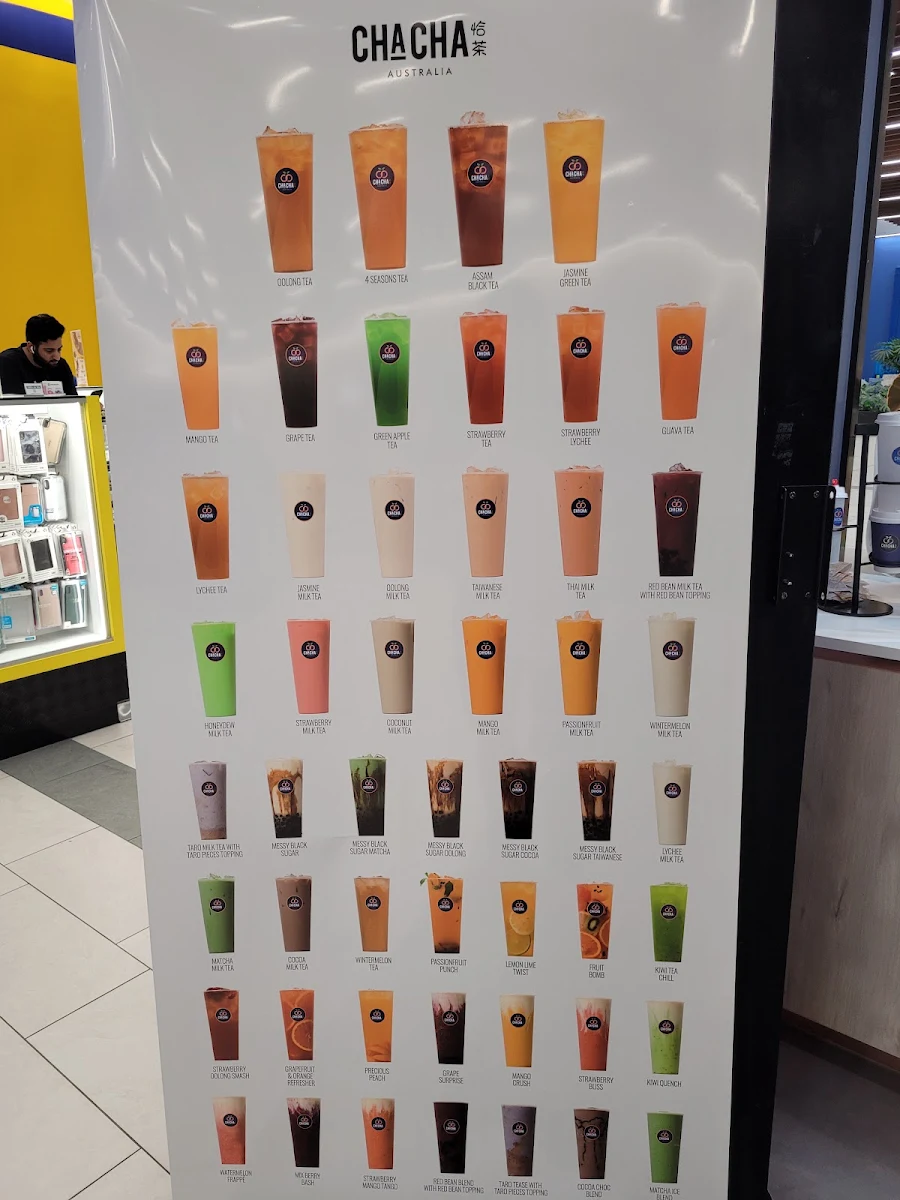 Menu, Cha Cha Teas - Keysborough