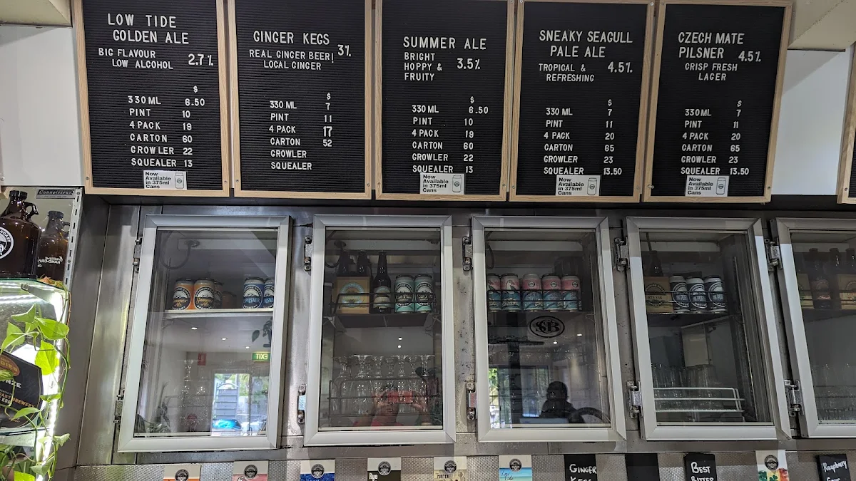 Menu, Sunshine Coast Brewery