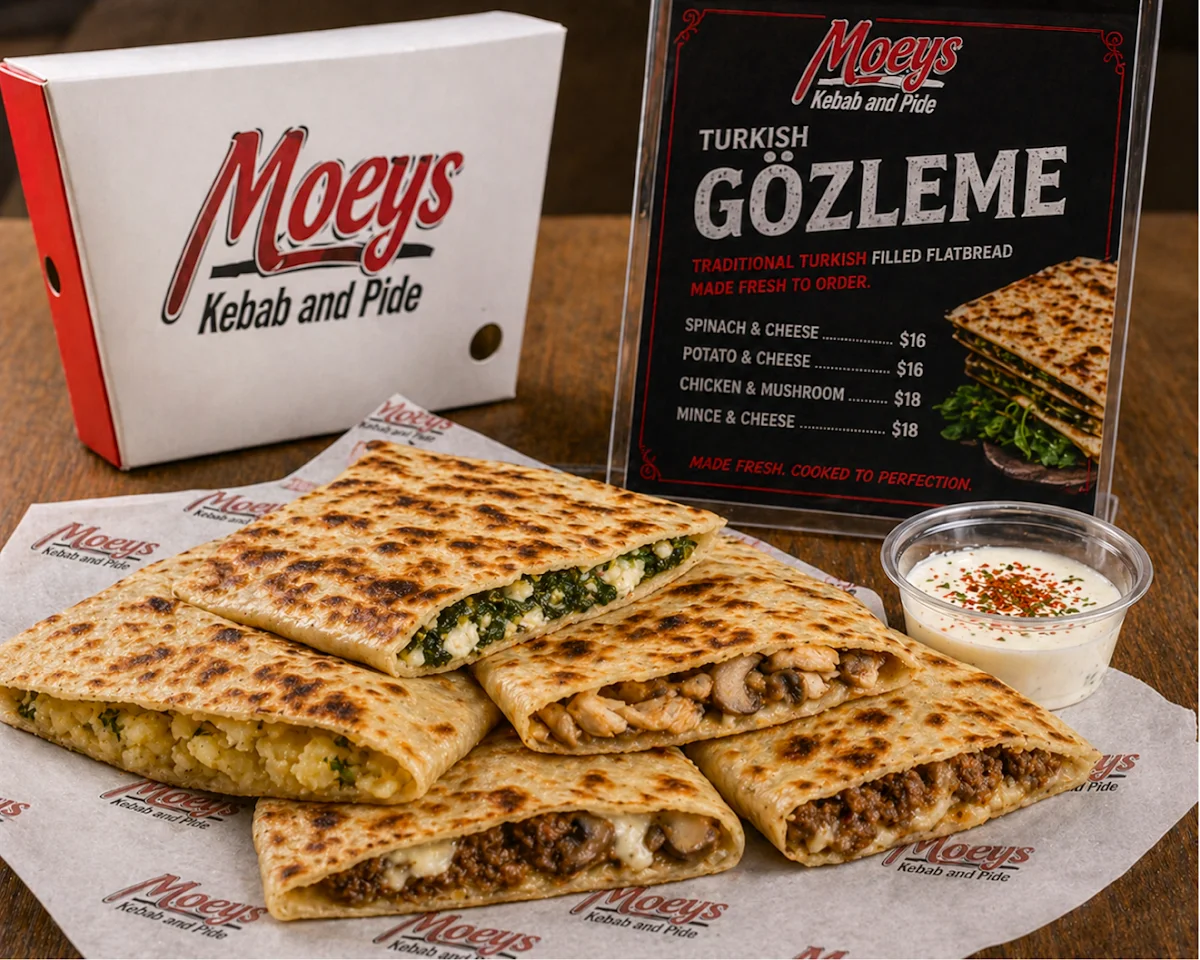 Menu, Moey’s Kebab & Pide
