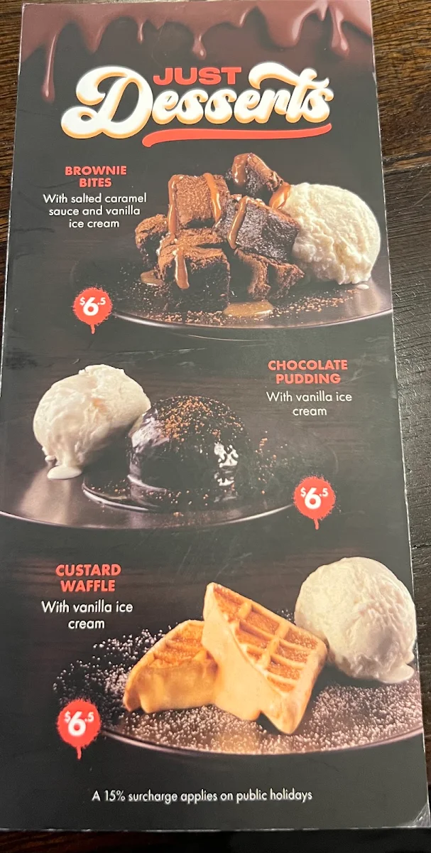 Menu, Burger Urge (Wilsonton)