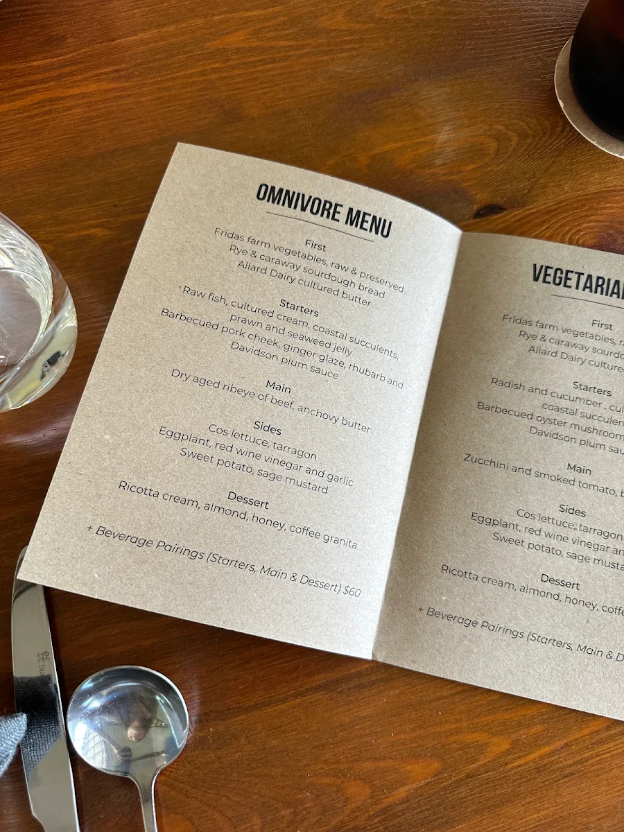 Menu, FRIDA'S FIELD