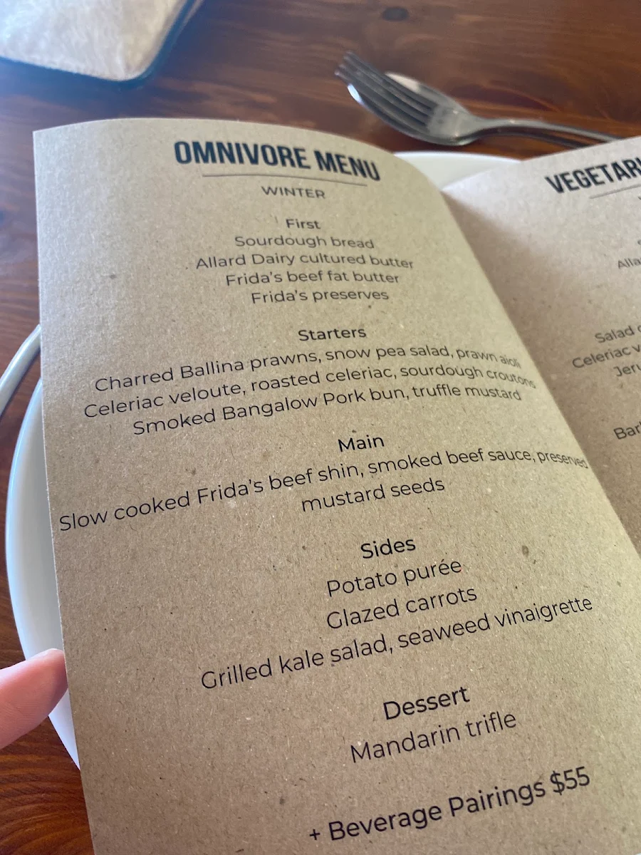 Menu, FRIDA'S FIELD