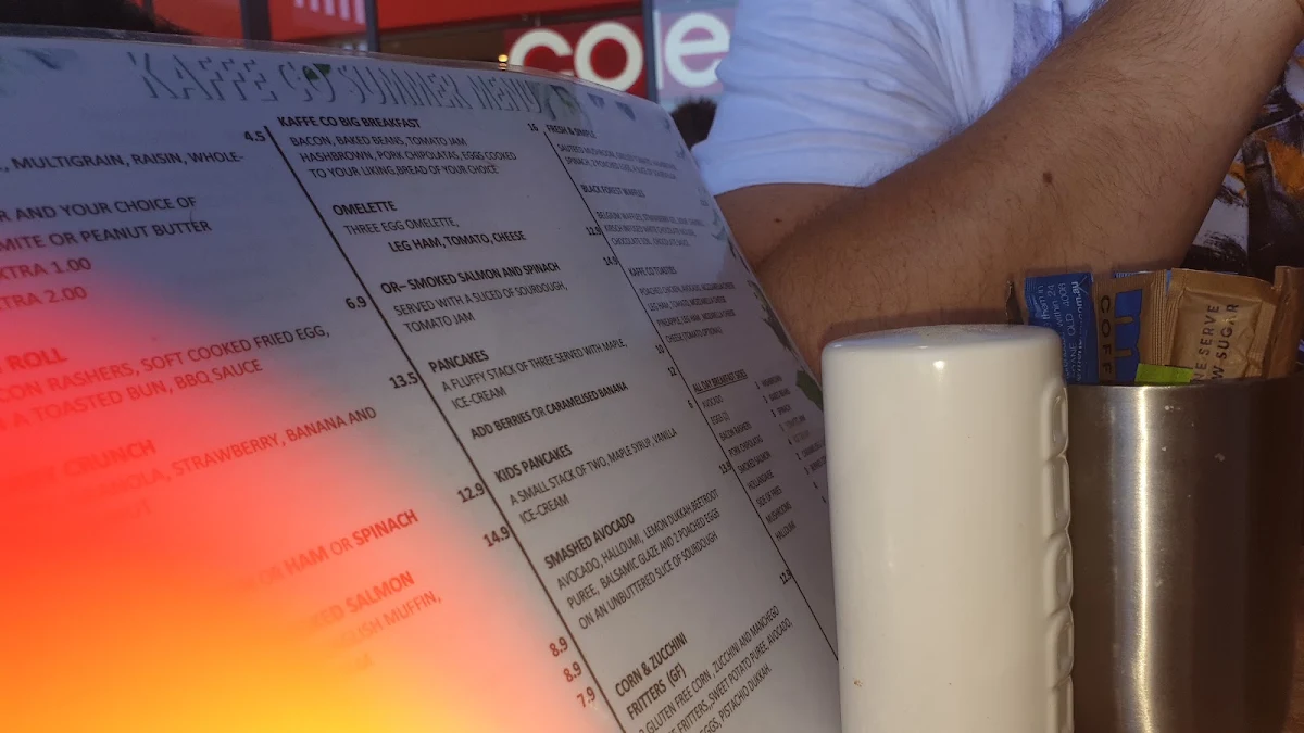 Menu, Kaffe Co