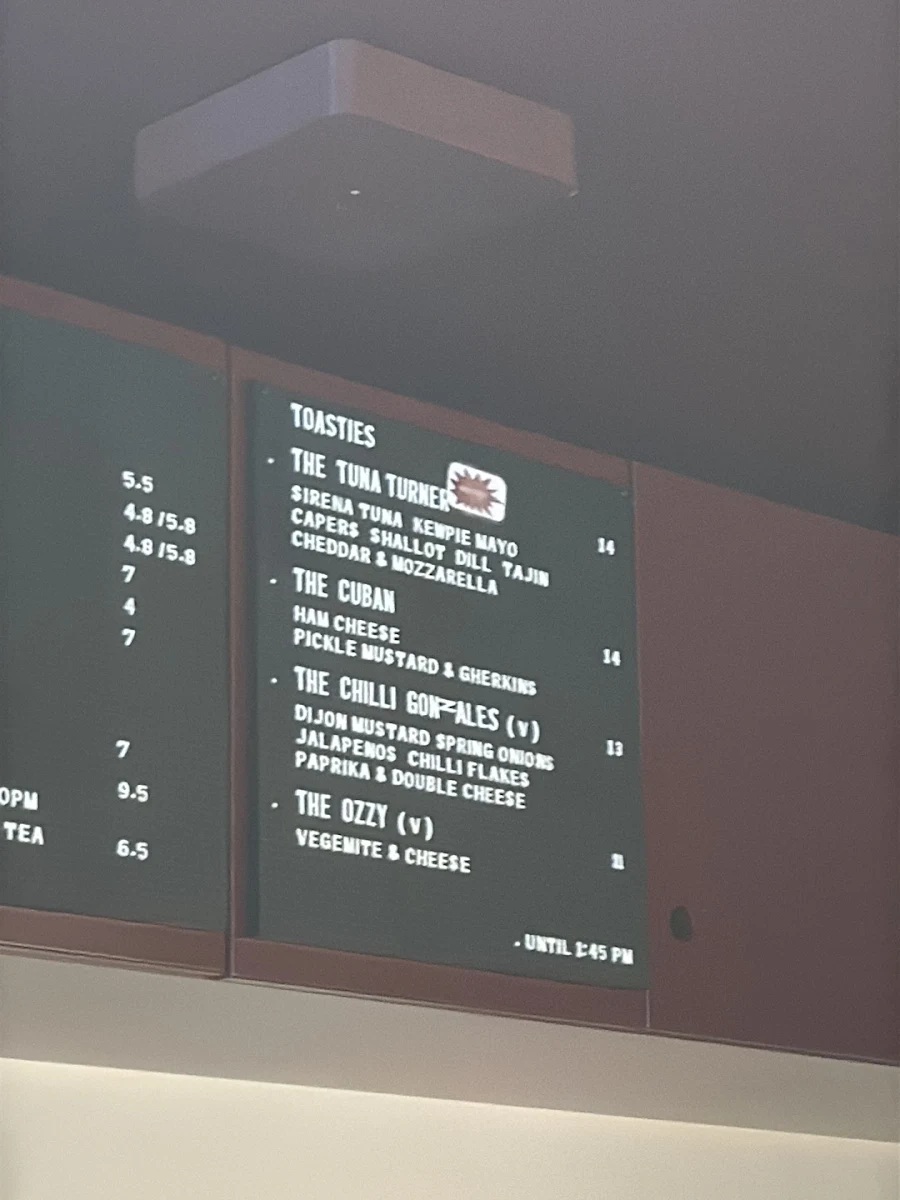 Menu, Howard's Groove Coffee