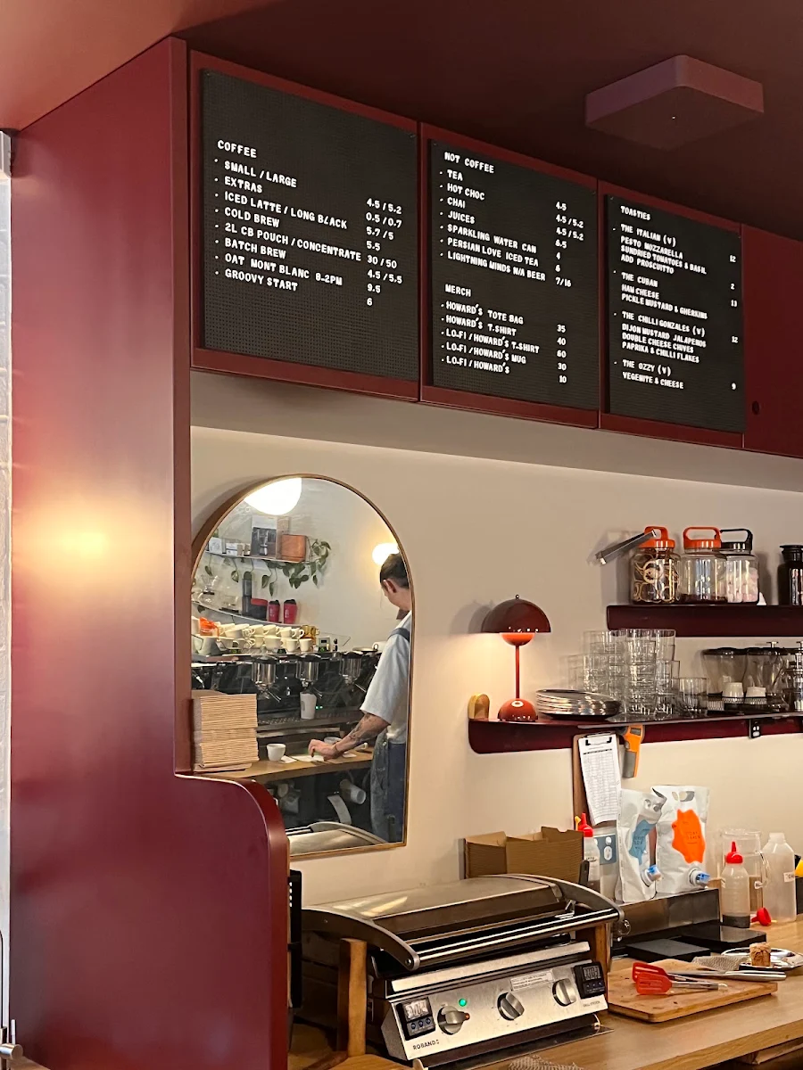 Menu, Howard's Groove Coffee