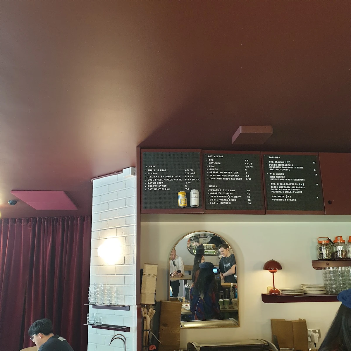 Menu, Howard's Groove Coffee
