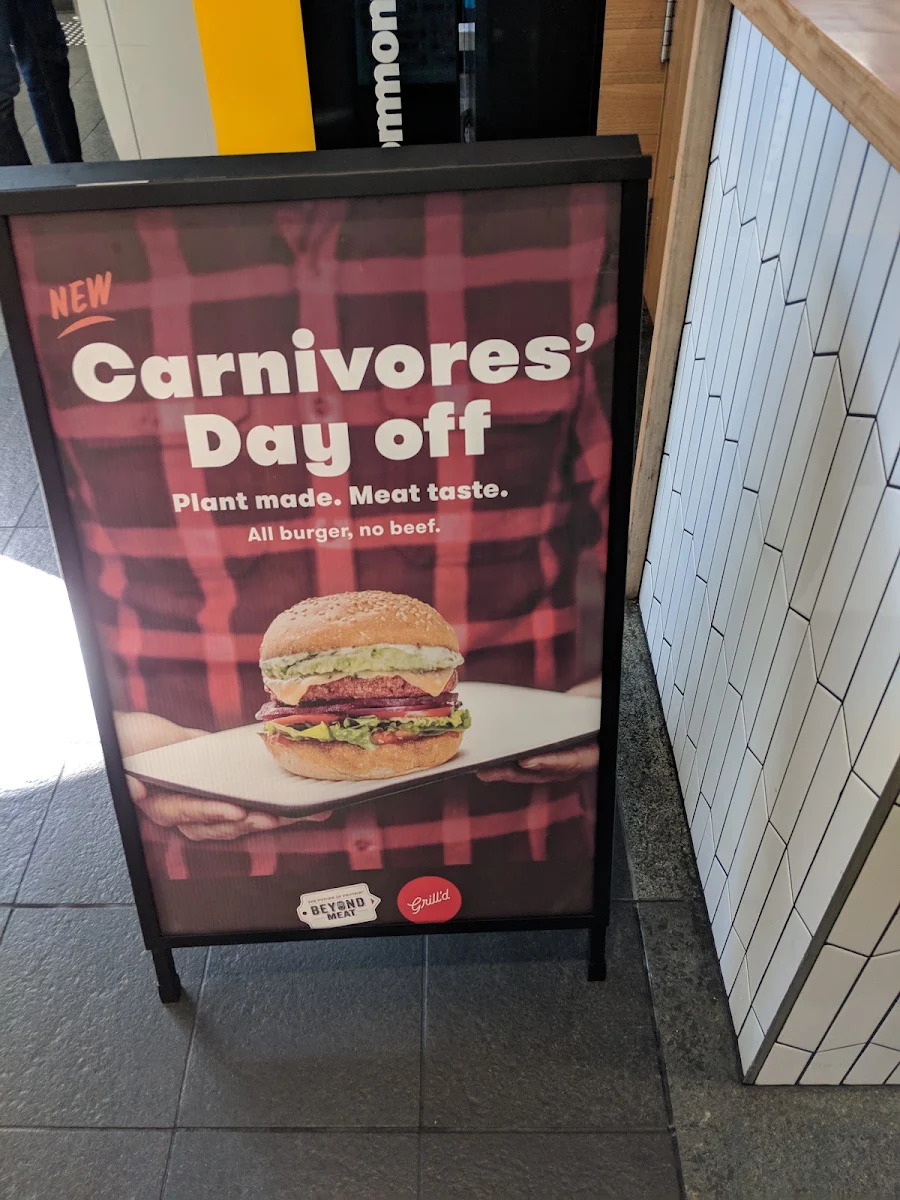 Menu, Grill'd Burgers - Doncaster