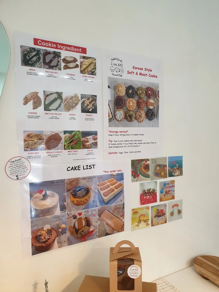 Menu, I am ARI Dessert Cafe