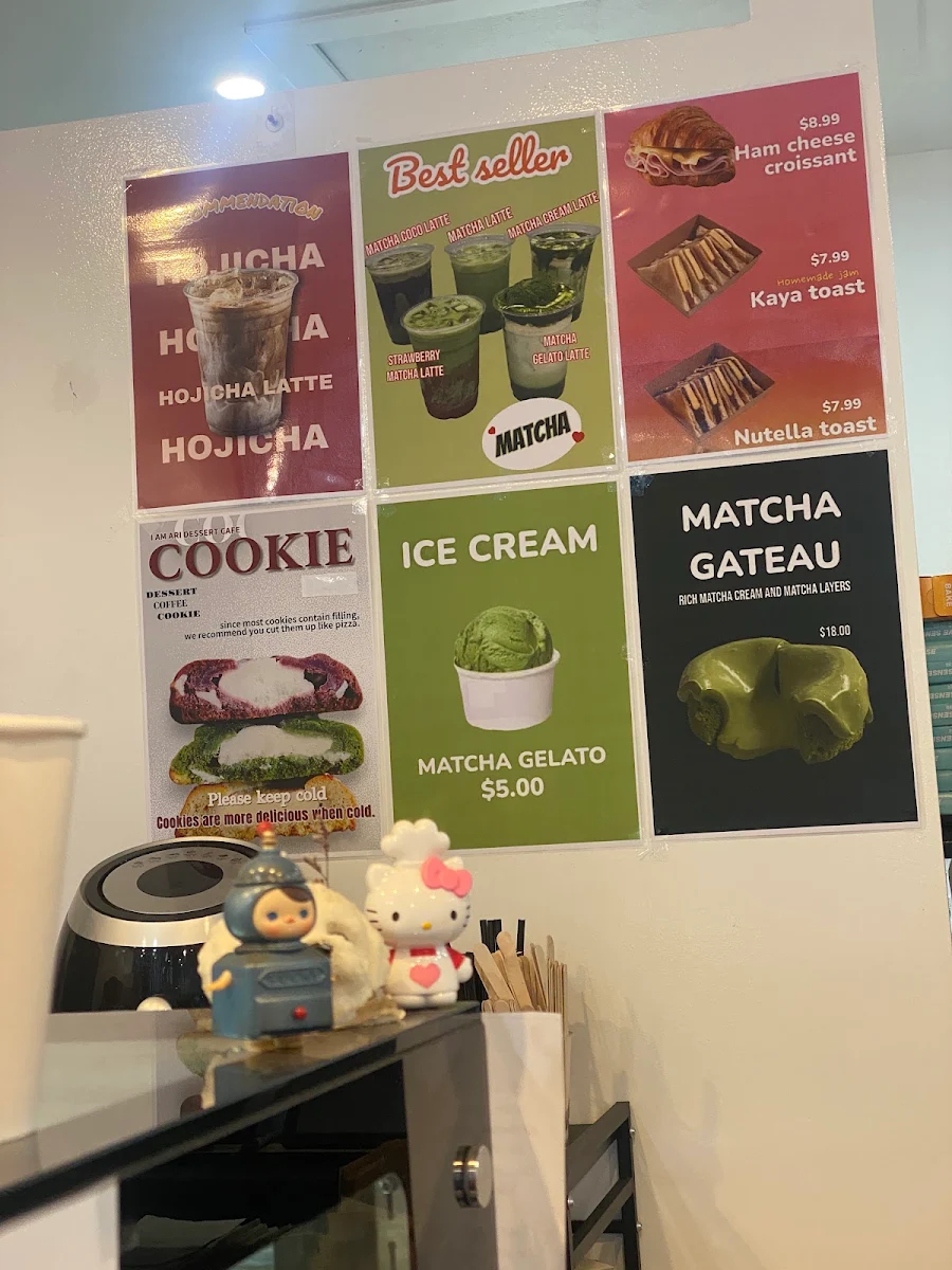 Menu, I am ARI Dessert Cafe