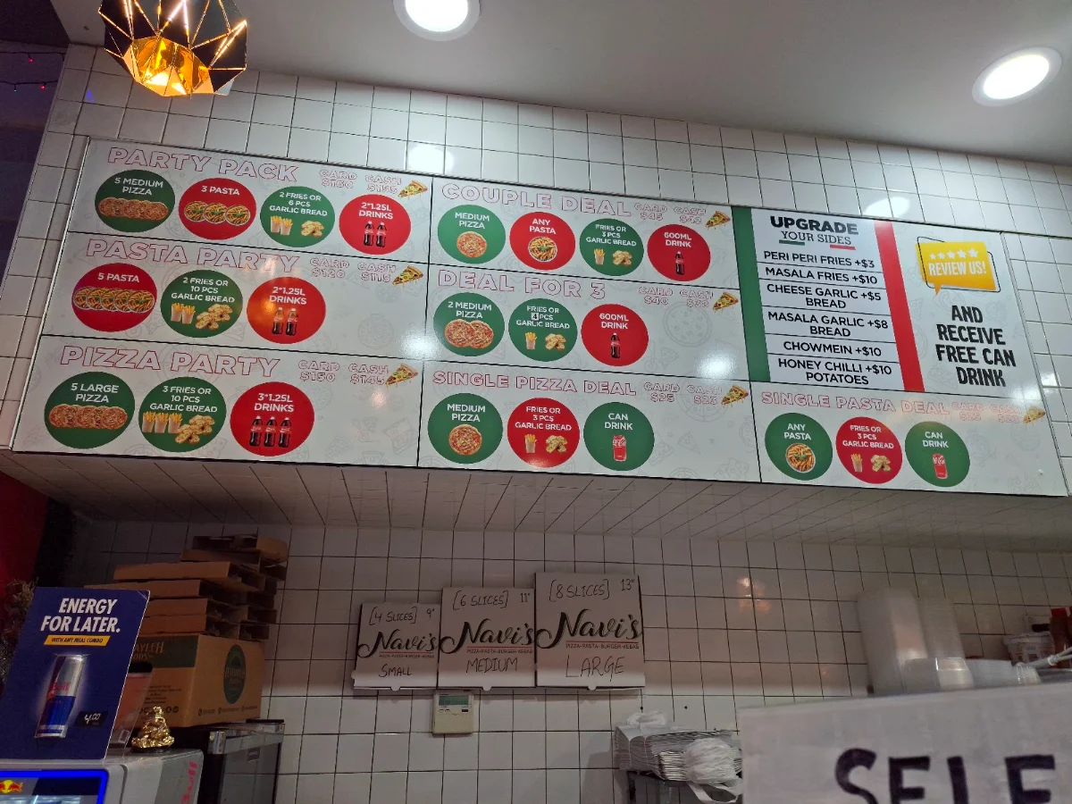 Menu, Navi’s pizza pasta parramatta