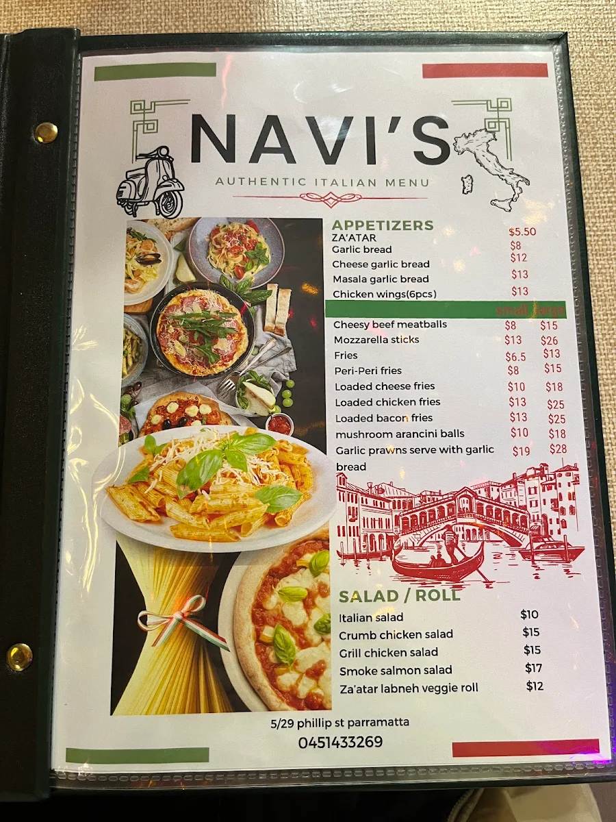 Menu, Navi’s pizza pasta parramatta
