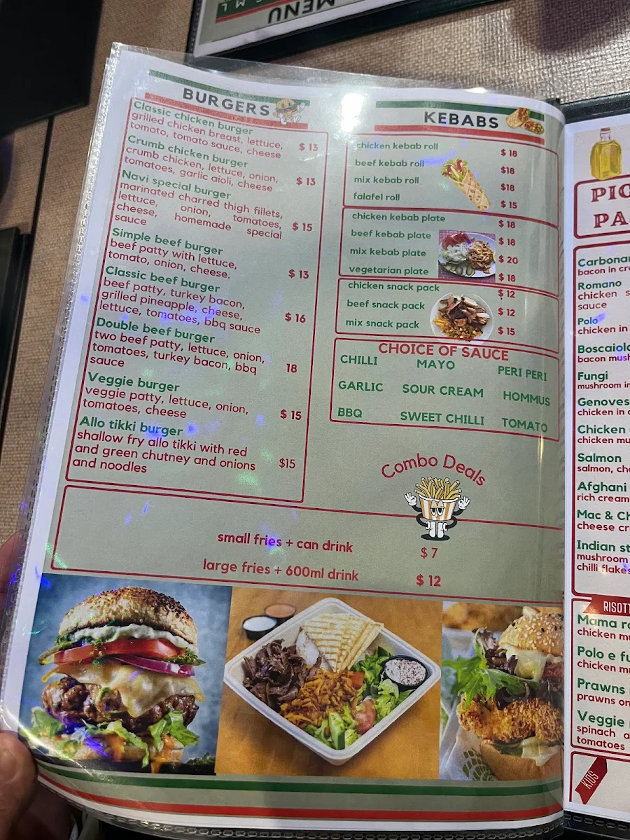 Menu, Navi’s pizza pasta parramatta