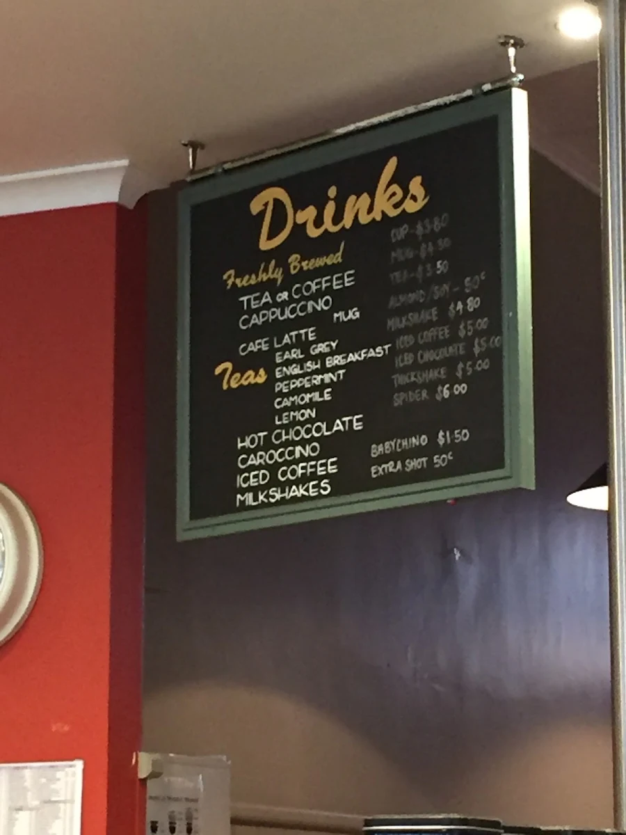 Menu, Routley’s Bakery Colac