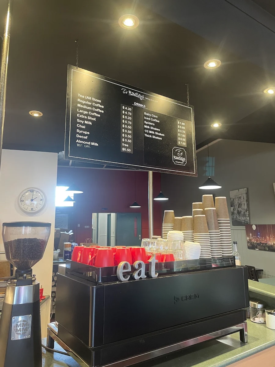 Menu, Routley’s Bakery Colac