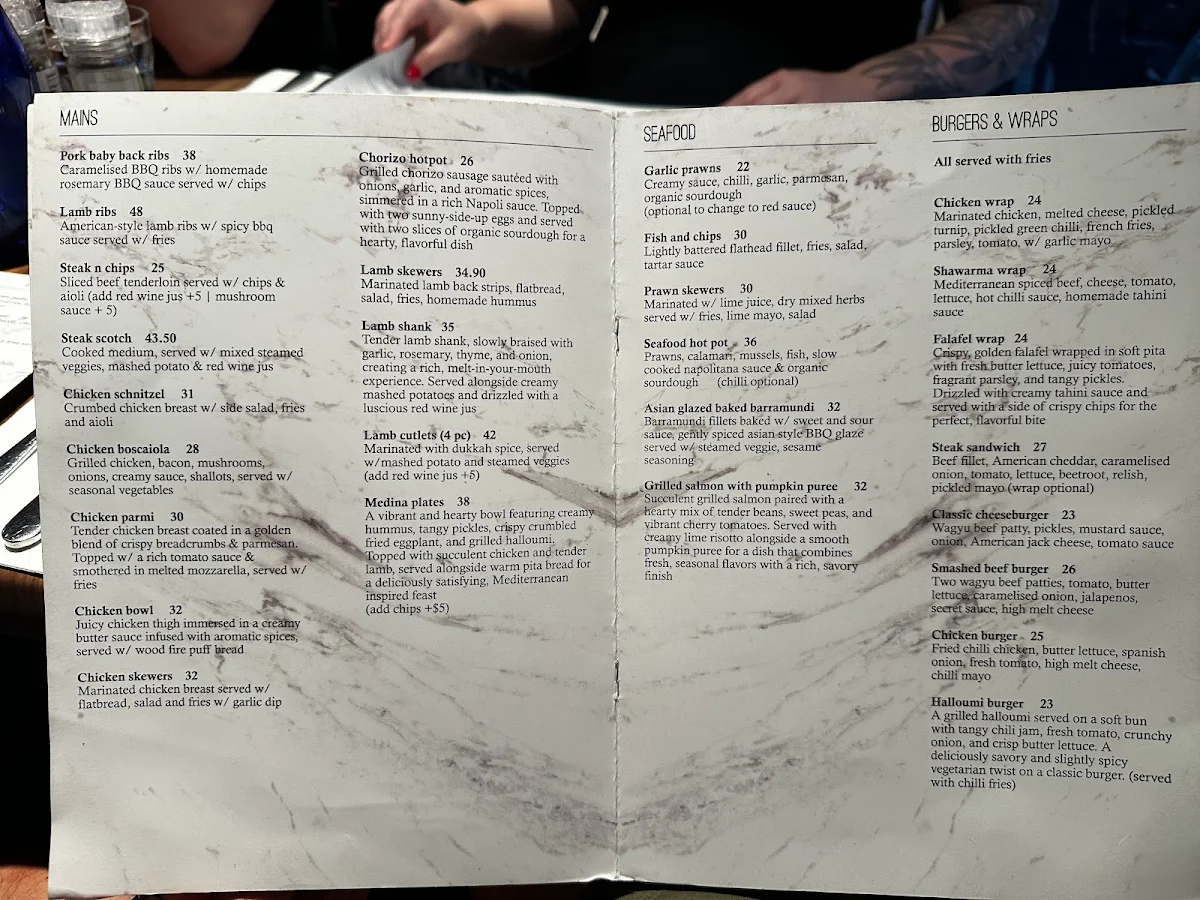 Menu, The Wither's Eatery