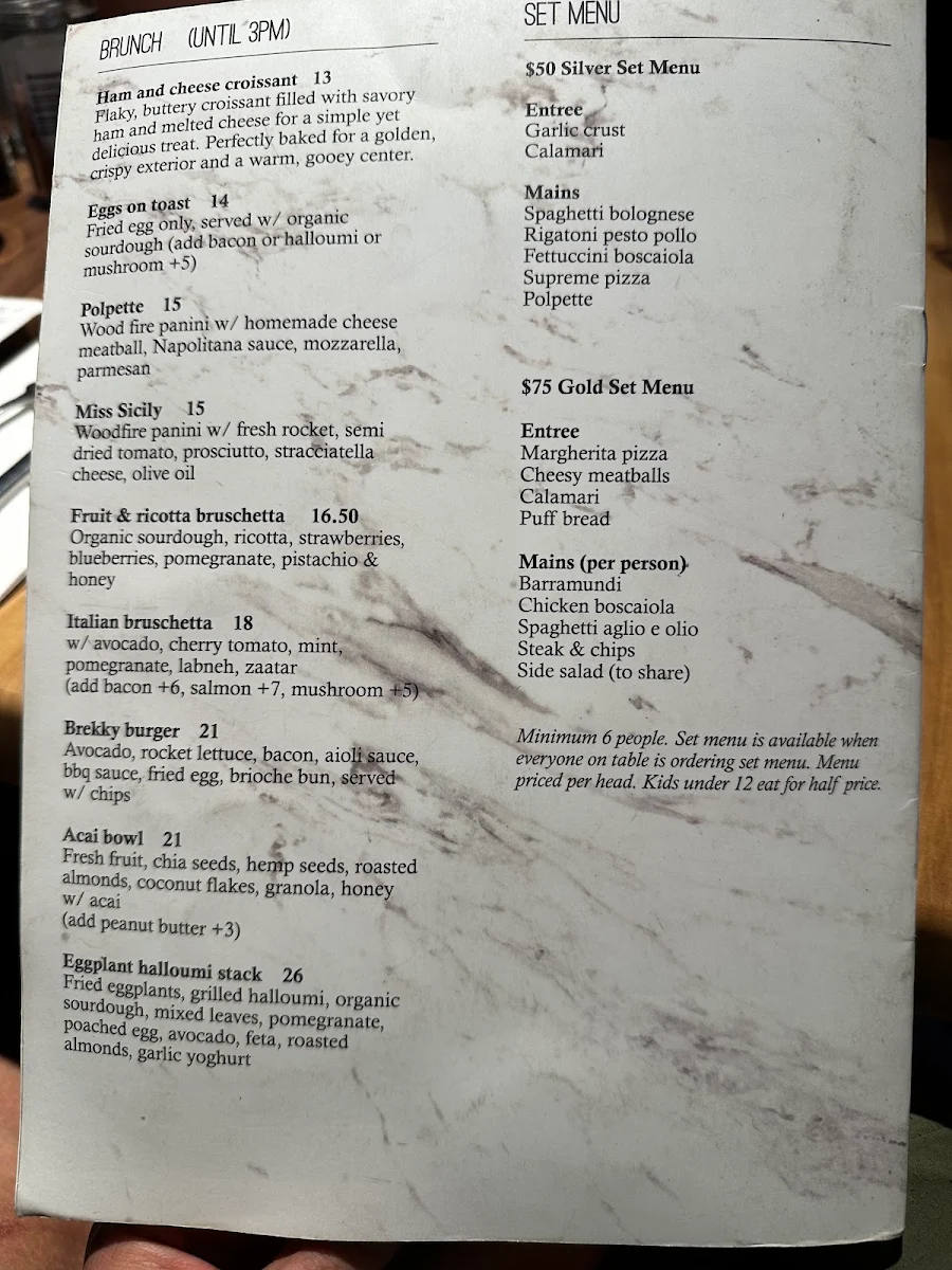 Menu, The Wither's Eatery