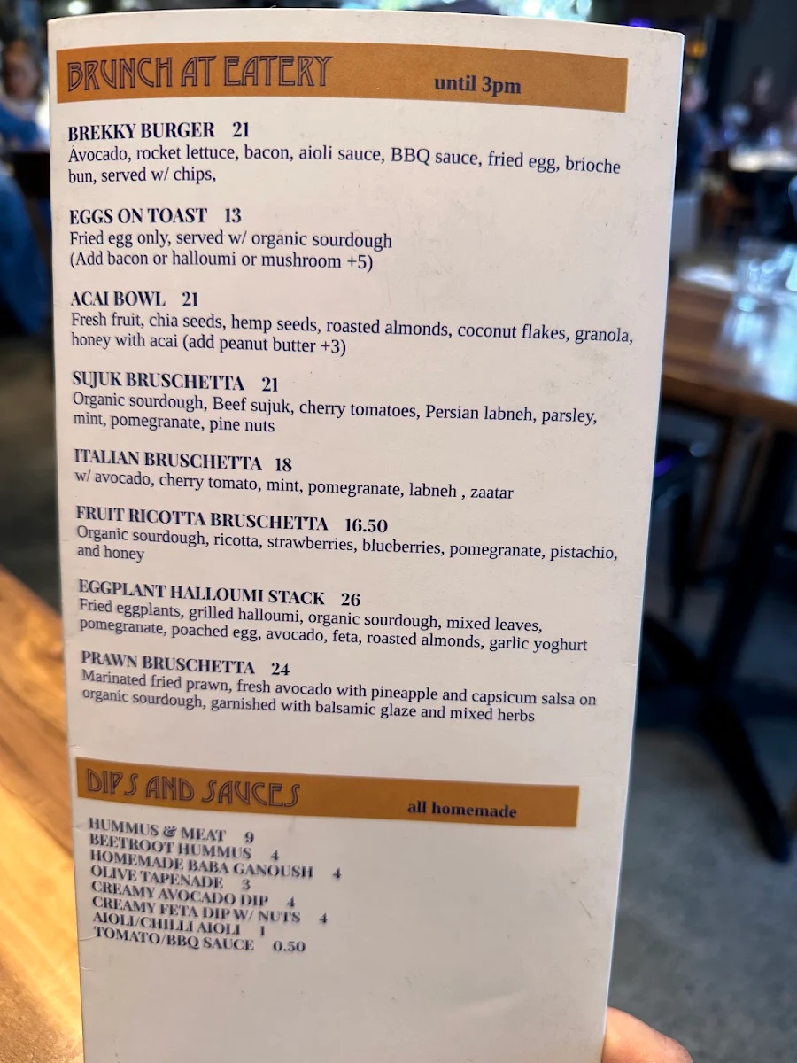 Menu, The Wither's Eatery