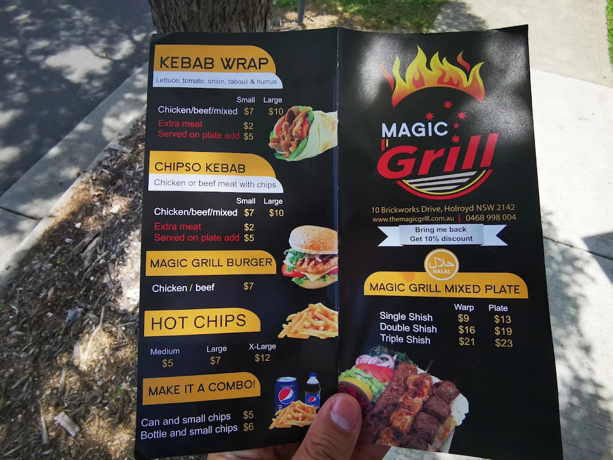 Menu, Magic Grill