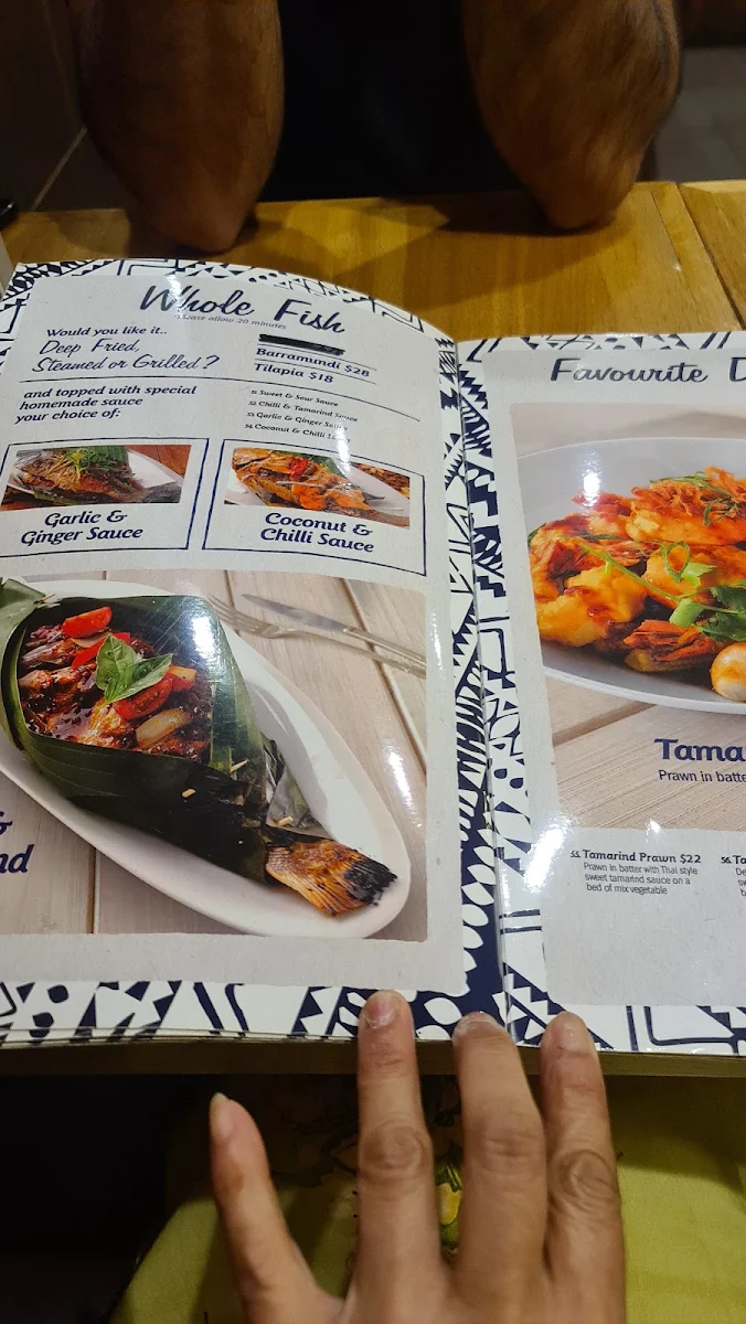 Menu, Taste of Thai Coburg