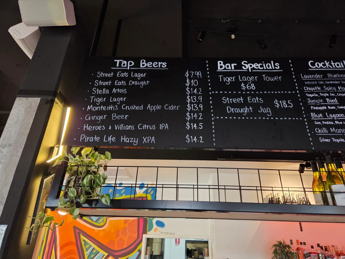Menu, Street Eats Mt Hawthorn