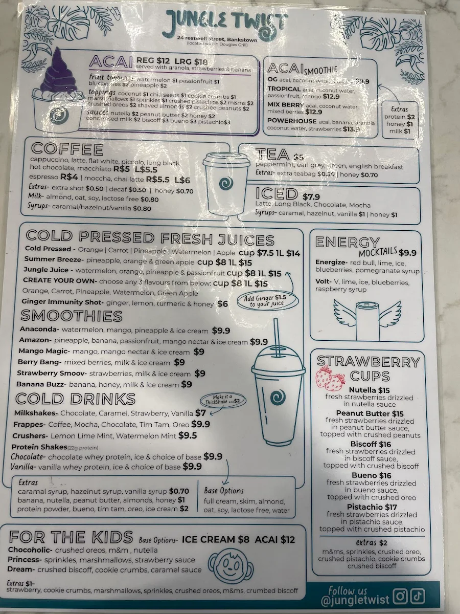 Menu, Jungle twist