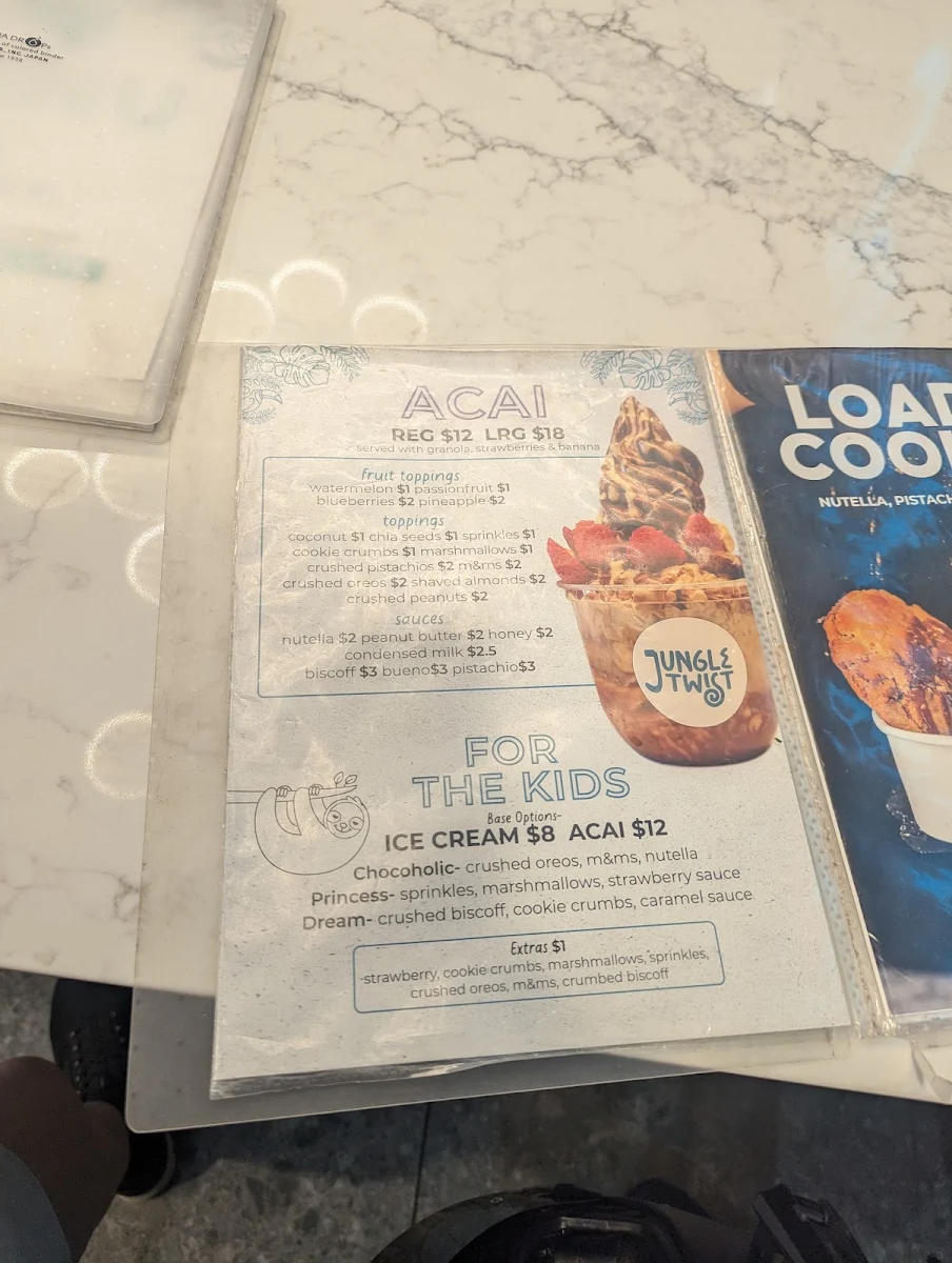 Menu, Jungle twist