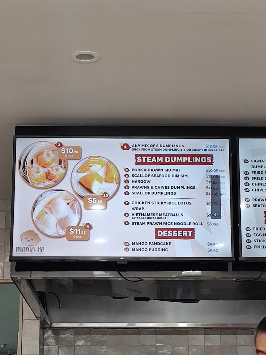 Menu, Mama Ha