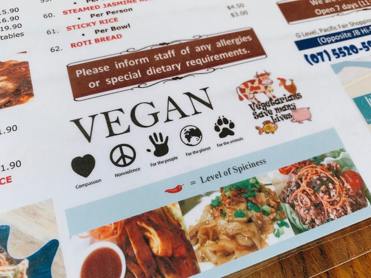 Menu, Siam Purity