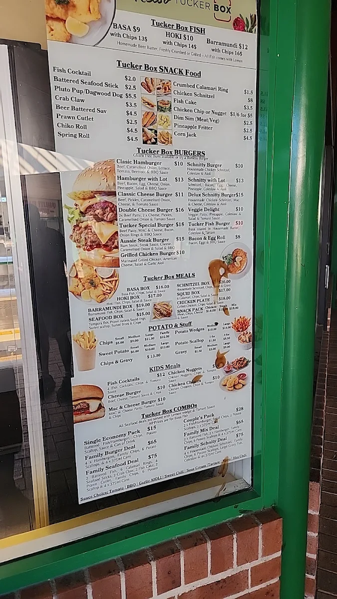 Menu, Kelso Tucker Box