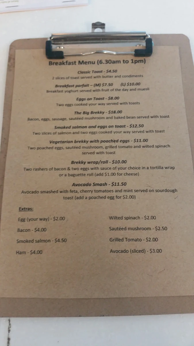 Menu, The Tiny Saigon