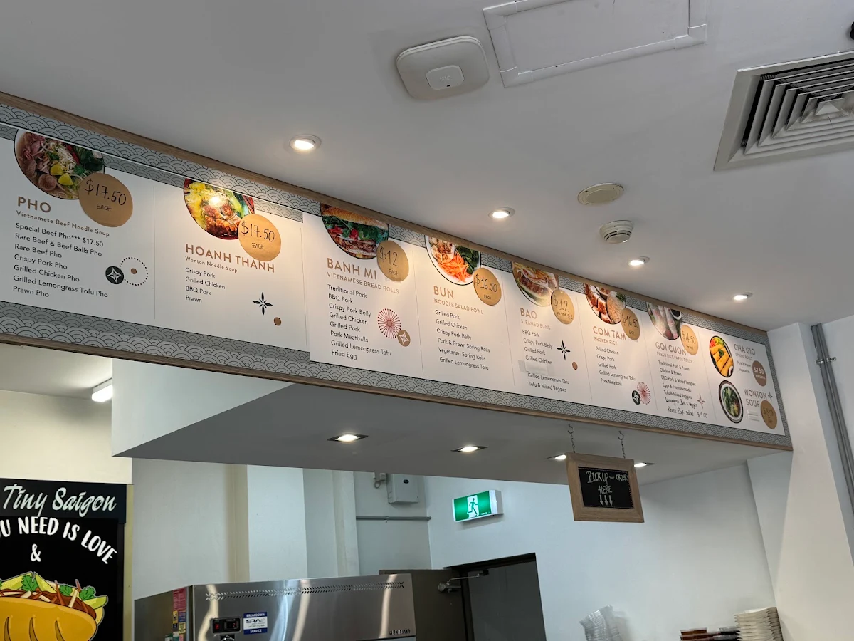 Menu, The Tiny Saigon
