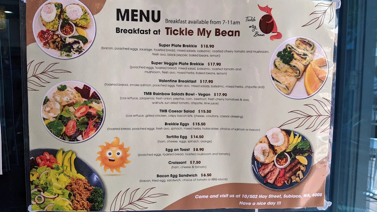 Menu, The Tiny Saigon