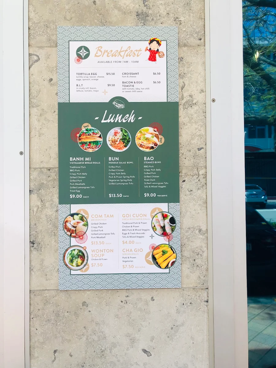 Menu, The Tiny Saigon