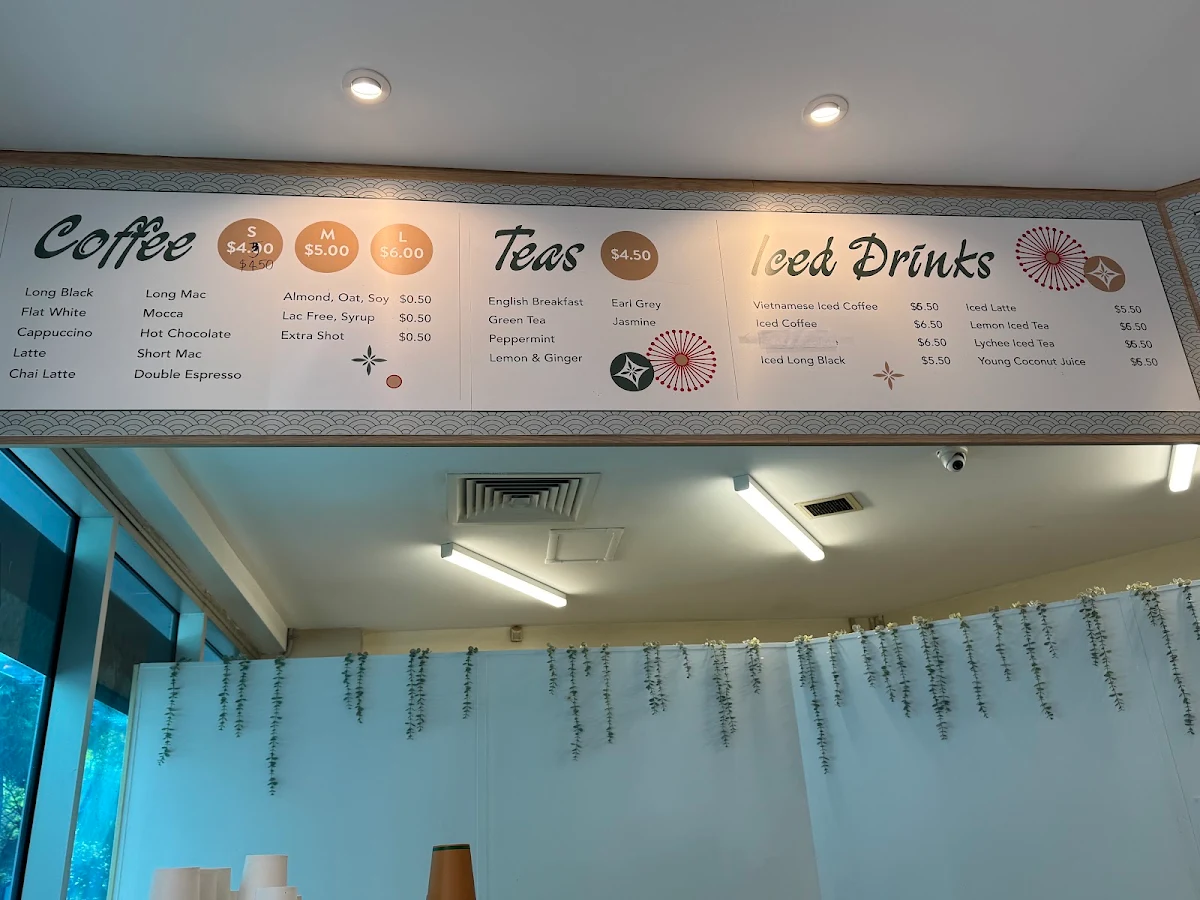 Menu, The Tiny Saigon