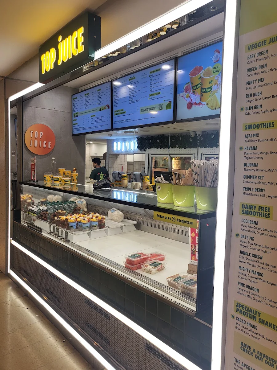 Menu, Top Juice QVB