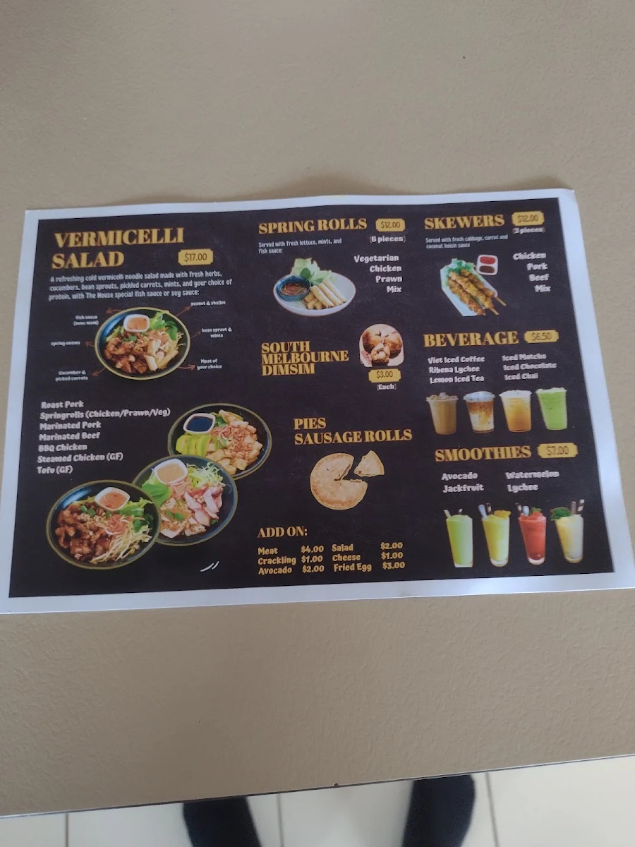 Menu, The Little Banh Mi House Vietnamese Bakery Cranbourne