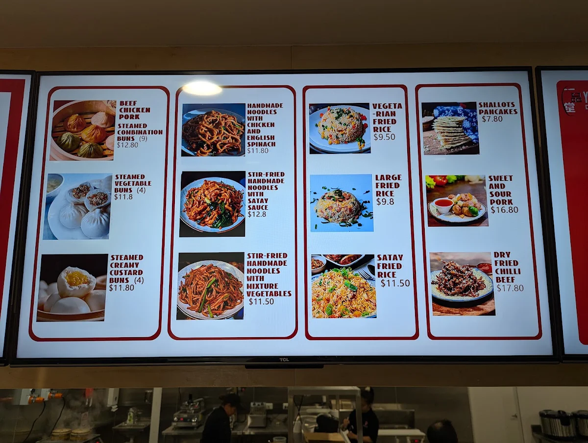 Menu, Yat Bun Tong DUMPLING express