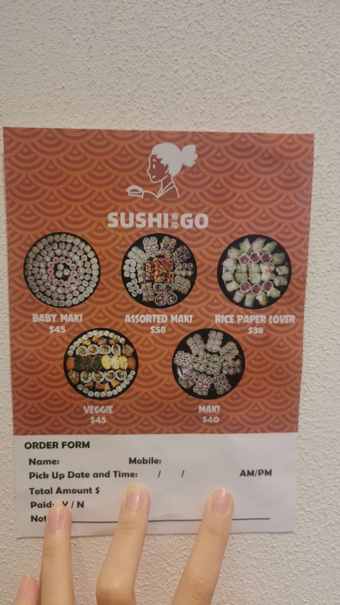Menu, Sushi Go