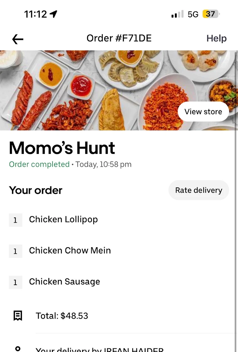 Menu, Momo's Hunt