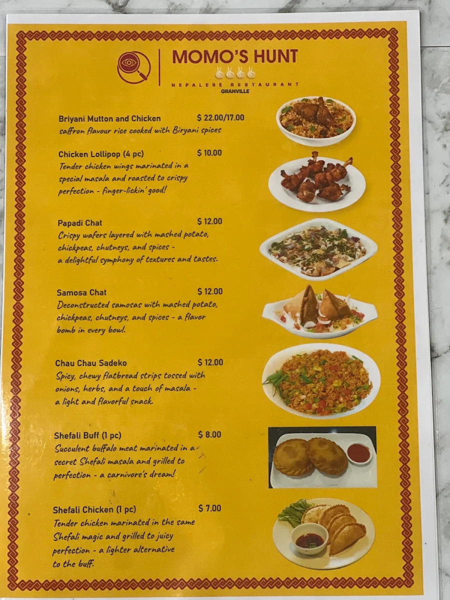 Menu, Momo's Hunt